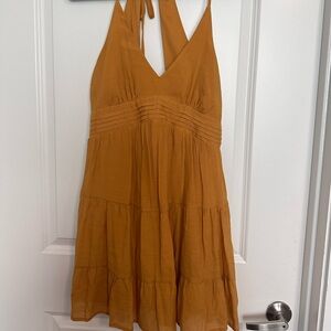 Golden Halter Dress